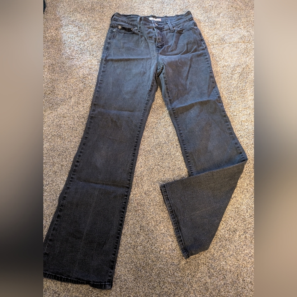 Levi's 512 Black Flare Jeans Great Condition Size 10 Medium